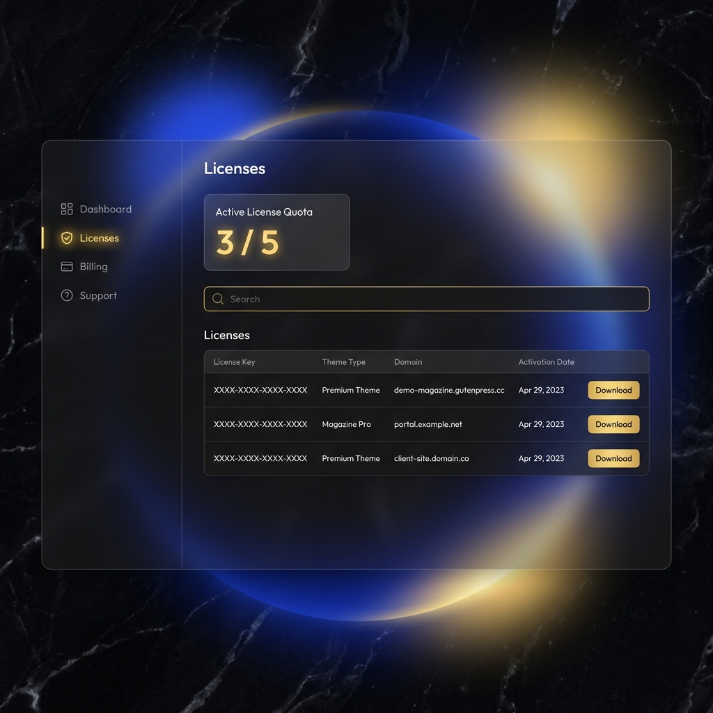 GutenPress AI 授權金鑰管理大廳