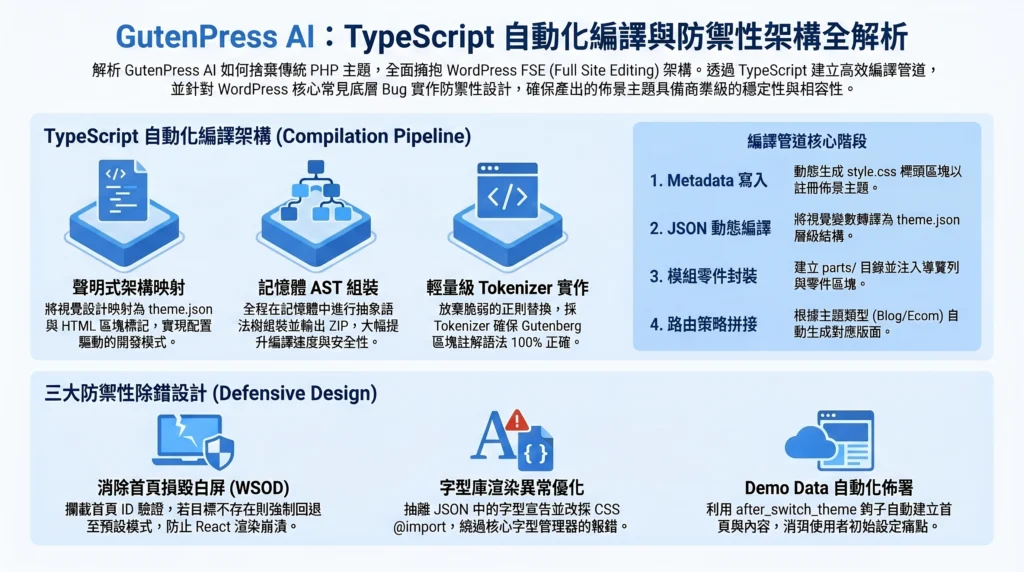 GutenPress AI : TypeScript 自動化編譯與防禦性架構全解析