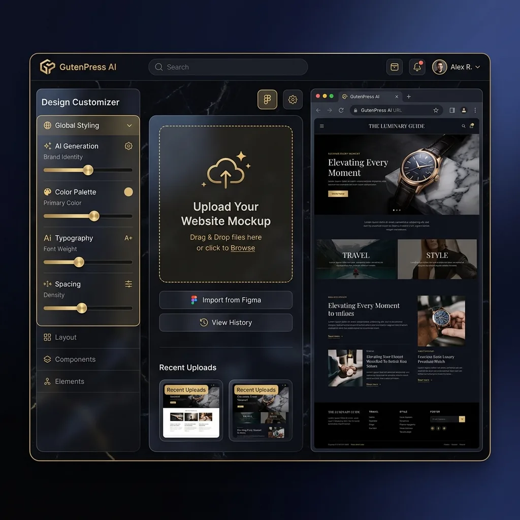 GutenPress AI Day 11 SaaS UI Mockup